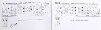 Moog-Minimoog Sound Charts - Tom Rhea